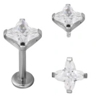 Cabecita de estrella con zirconia engarzada